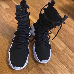 Jeffery Campbell “Sock” Lace Up Chunky Boots